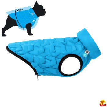 Двусторонняя курточка для собак AiryVest UNI, размер M43, голубо/черная